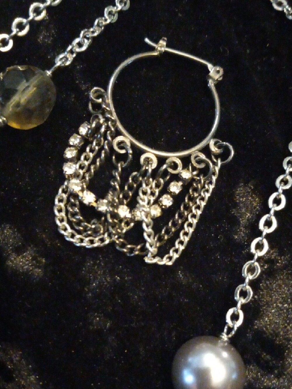 Cookie Lee Silver-Tone Beaded Necklace & Matching Hoop Earrings - Picture 6 of 13